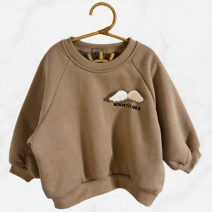 Sweat Raphaëlla - Camel | Broderie Noire